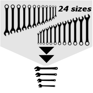 24 sizes